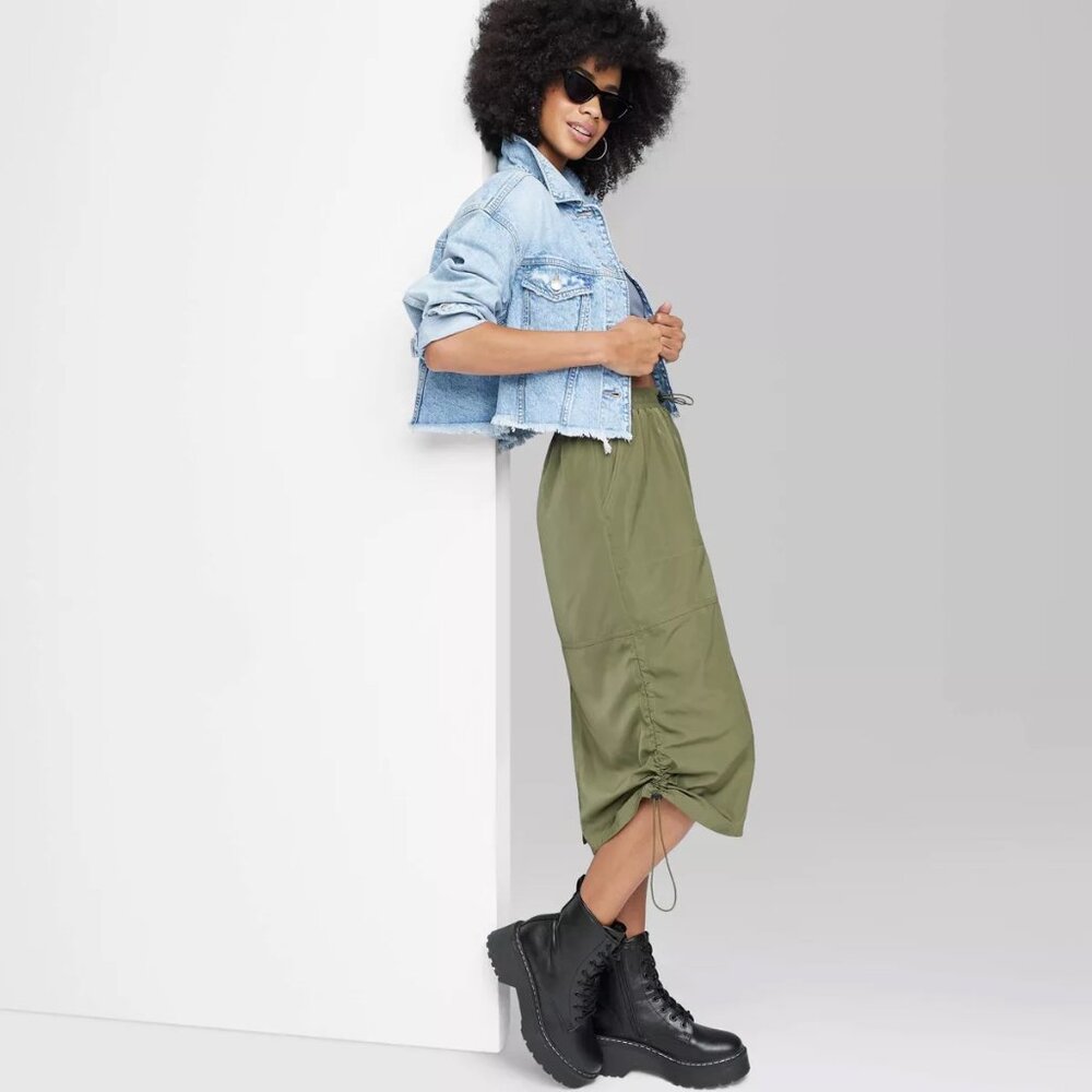Women's Utility Midi Skirt - Wild Fable_Size L